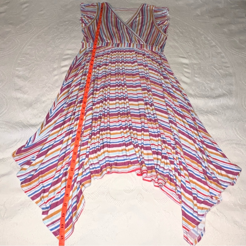 Modcloth Handkerchief Hemline Flutter Sleeve Stri… - image 4